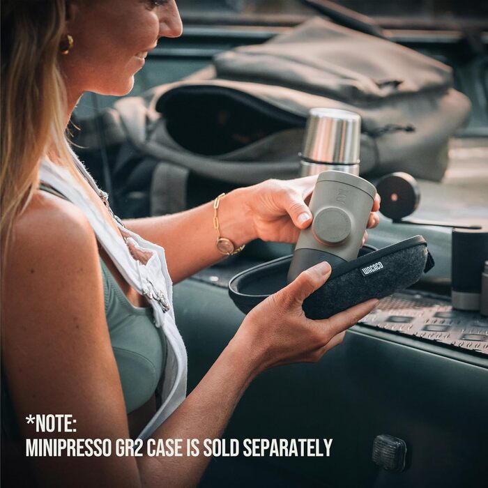 WACACO Minipresso GR2 - портативна кавомашина для кемпінгу (сіро-оливковий)