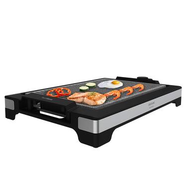 Електричний гриль Cecotec Tasty&Grill 2000 InoxStone, 2000 Вт, антипригарна панель Inox LineStone, регулятор температури, корпус із нержавіючої сталі