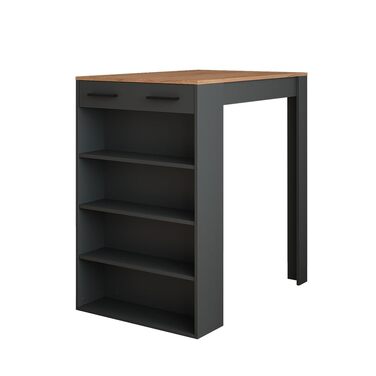 Барний набір Vicco Bartisch Repose Goldkraft Дуб/Антрацит 67x100 см з 2 барними стільцями, регульовані полиці
