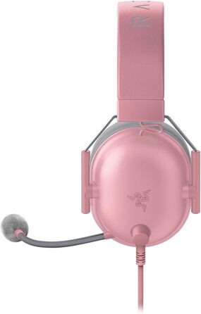 Ігрова гарнітура Razer BlackShark V2 X Quartz Pink — дротова навушники для кіберспорту, 7.1 Surround Sound, мікрофон Hyperclear, 50мм драйвери Triforce, рожева