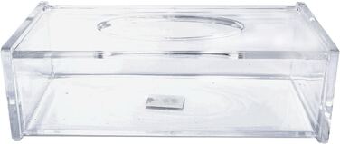 Прозора акрилова коробка для серветок, диско куля, прямокутна, для косметичних та паперових серветок, органайзер 26,7×13×8,5 см