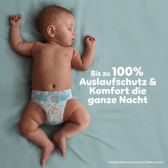 Підгузки Pampers Baby-Dry розмір 4 (9-14 кг), 204 шт, захист від протікань та комфорт на ніч