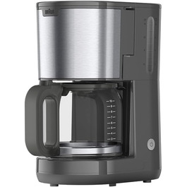 Кавоварка Braun PurShine KF1500GY, фільтраційна, скляний глечик, система OptiBrew, антикрапельна функція, автоматичне вимкнення, 10 чашок, 1000 Вт, сіра