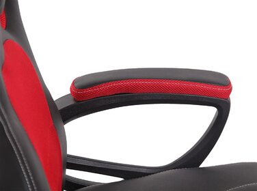 Ігрове крісло CLP Racing Fire, офісний стілець з підголівником, регульована висота, червоний