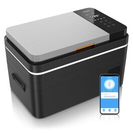 Автомобільний компресорний холодильник Brandson 30л з Bluetooth та Wi-Fi (Tuya Smart) - 230V/12V/24V, морозильна камера до -20°C, Еко-режим, чорний