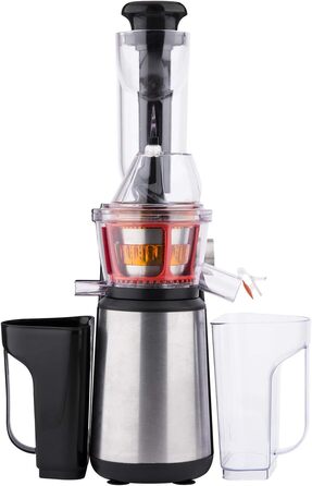 Соковитискач H.Koenig GSX22, 1 л, 3 фільтри (сорбет, густий та рідкий сік), контейнер для жмиху, можна мити в посудомийці, нержавіюча сталь, чорний