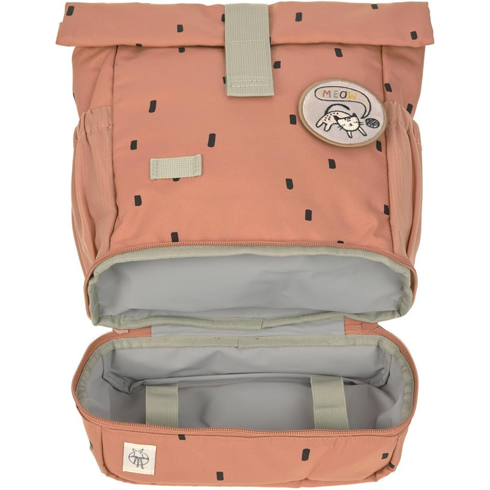 Дитячий рюкзак LÄSSIG Rolltop з нагрудним ременем, водовідштовхувальний, 11 л, карамельний колір, Happy Prints
