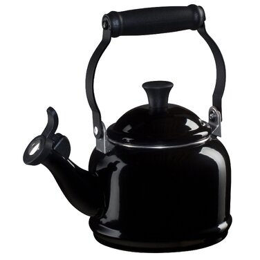 Емальований чайник Le Creuset Demi з карбонової сталі, 1.1 л, чорний глянцевий