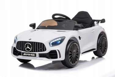 Дитячий електромобіль Mercedes GTR-S: м'які колеса EVA, шкіряне сидіння, пульт ДК, червоний