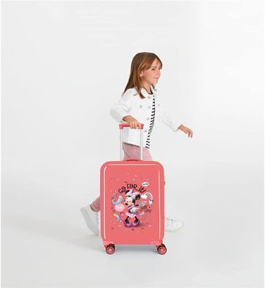 Дитячий валіза Disney Minnie Lovin Life, рожевий, 38x55x20 см, ABS, 34 л, 2 кг, 4 подвійні колеса, ручна поклажа