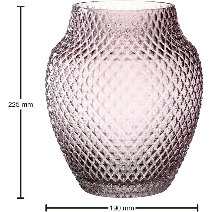 Ваза LEONARDO HOME POESIA 22,5 см, скло, рожева