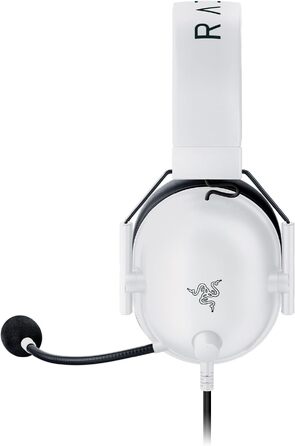 Ігрова гарнітура Razer BlackShark V2 X White — дротова навушники для кіберспорту, 7.1 Surround Sound, 50мм Triforce драйвери, мікрофон HyperClear Cardioid, білий колір