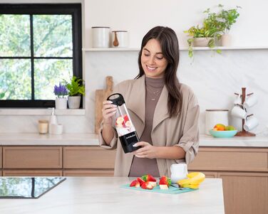 Портативний блендер Nutribullet 475 мл, BPA-free Tritan, міні-міксер з 4-лезовим ножем з нержавіючої сталі, USB-C зарядка, багаторазове використання, чорний