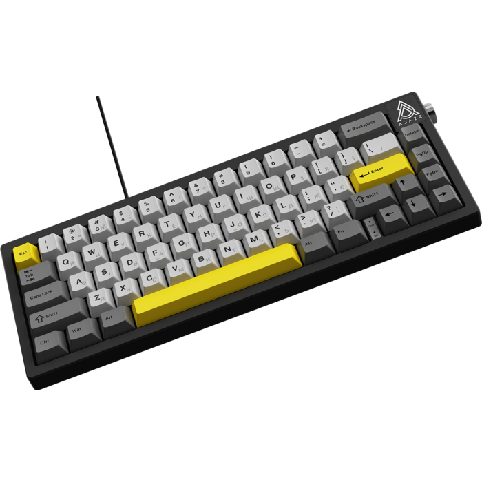 Дротова механічна клавіатура Ajazz AK650 Moon Yellow switches Gray White Yellow (AK650-MY-GWY)