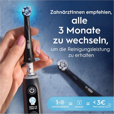 Смінні насадки для електричної зубної щітки Oral-B iO Ultimative Reinigung, чорні, 10 шт.