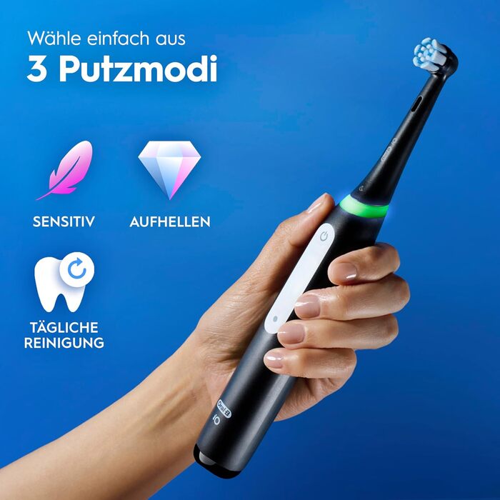 Електрична зубна щітка Oral-B iO Series 3, набір з 2 шт (Чорний та Рожевий), 2 додаткові насадки та футляр