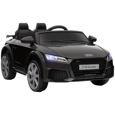 Електромобіль Kinder Audi з пультом дистанційного керування 2.4G, музикою, звуком клаксона, LED-підсвічуванням, USB-роз'ємом, для дітей 3-5 років, чорного кольору.
