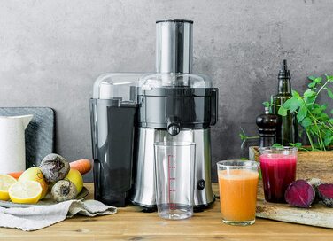 Соковижималка GASTROBACK Vital Juicer Pro, срібляста, електрична, для овочів і фруктів