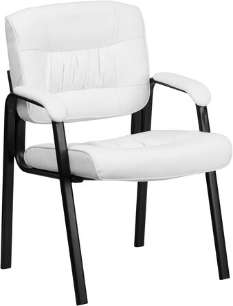 Крісло-табурет Haeger Flash Furniture з шкіри, з рамою з порошковим покриттям кольору титан-сірий, чорне (шкіра Weich/чорний каркас)