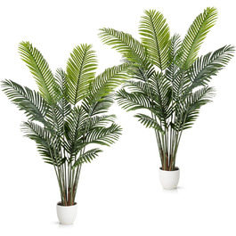 Велика штучна пальма PASCH Areca 160 см — реалістична декоративна рослина для інтер'єру, довговічна, імітація натуральної пальми