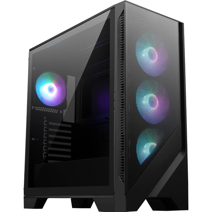 Корпус для ПК MSI MAG Forge 321R Airflow, Mid-Tower, підтримка ATX, сумісний з RTX 40, ARGB-вентилятори, магнітні пилові фільтри, загартоване скло, концентратор ARGB, USB 3.2 Gen 2x2 Type-C