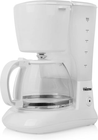 Кавоварка Tristar CM-1252, 1,25 л, 10-12 чашок, для дому і кемпінгу, біла