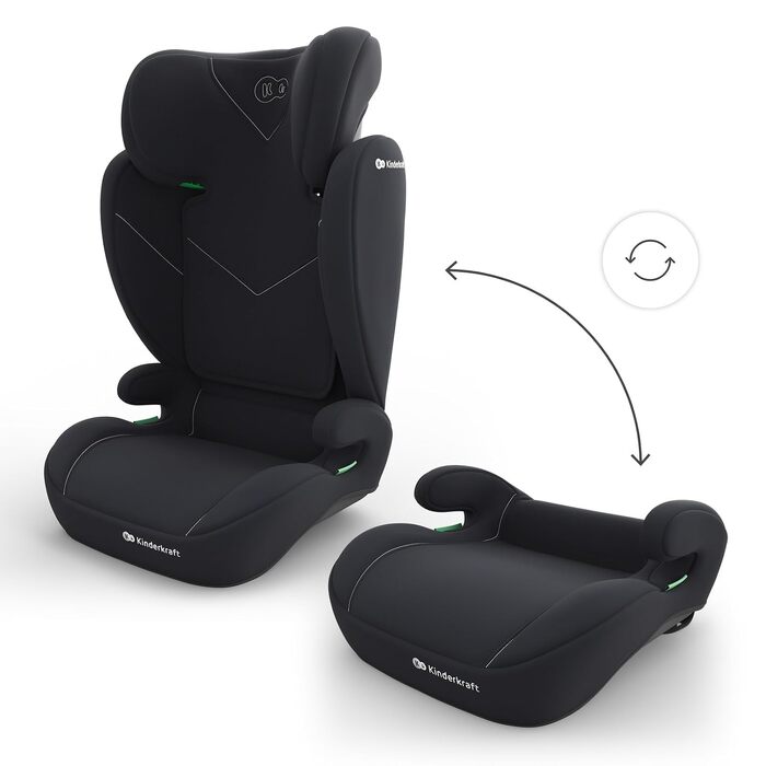 Дитяче автокрісло Kinderkraft I-SPARK 2 PRO (100-150 см), 2в1, стандарт i-Size, чорне