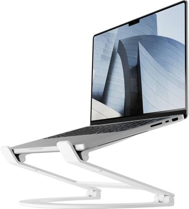 Підставка для ноутбука Twelve South Curve Flex | Ергономічна підставка для MacBook та ноутбуків, чорна, біла