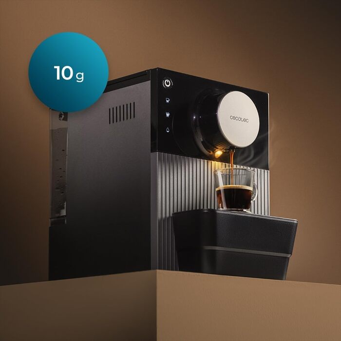Кавомашина автоматична Cecotec Cremmaet Cube: 1350 Вт, 19 бар, з капучинатором, сенсорним керуванням та 5 рівнями помолу