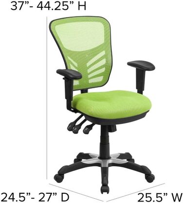 Офісне крісло Flash Furniture, піна, зелений, 68.6x64.8x112.4 см