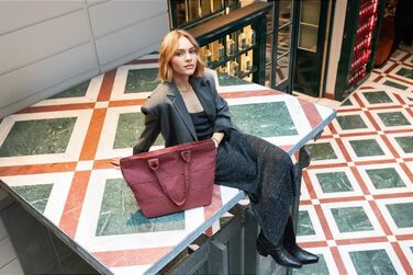 Сумка-шопер Reisenthel Shopper E1, Twist Maroon - велика містка сумка для покупок