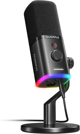 Динамічний мікрофон MAONO PD100X XLR/USB для стрімінгу, подкастів, геймінгу, YouTube, з програмним забезпеченням, кнопкою вимкнення звуку та регулятором гучності, сумісний з ПК, PS4/5, Mac