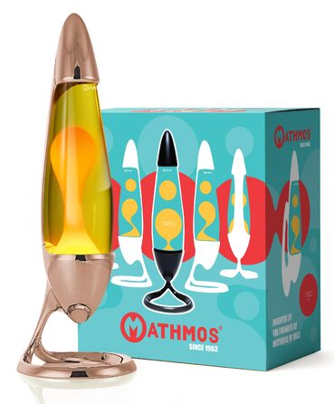Лавова лампа Mathmos Neo для дітей та дорослих (Хром - Фіолетовий/Бірюзовий, Мідь - Жовтий/Помаранчевий)