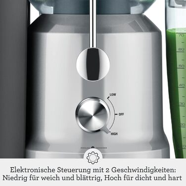 Соковижималка Sage Nutri Juicer Cold для фруктів та овочів, срібляста, 84 мм завантажувальний отвір