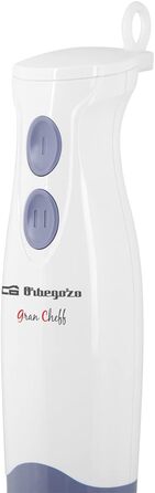 Занурювальний блендер Orbegozo BT 1220, 400 Вт, 2 швидкості, нержавіюча сталь, мірний стакан 600 мл з кришкою
