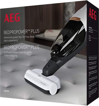 Насадка для пилососа AEG AZE139 BedPro Power Plus для глибокого чищення матраців, подушок і м'яких меблів, видалення шерсті, біла, сумісна з QX6, QX7, QX8-2, QX9