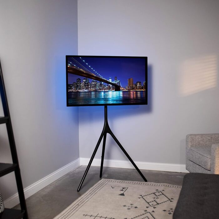 Стійка-штатив VIVO для LED-LCD телевізорів та моніторів 45-65 дюймів, регульований підлоговий тримач для ТВ з поворотним механізмом, чорний (STAND-TV65AB)