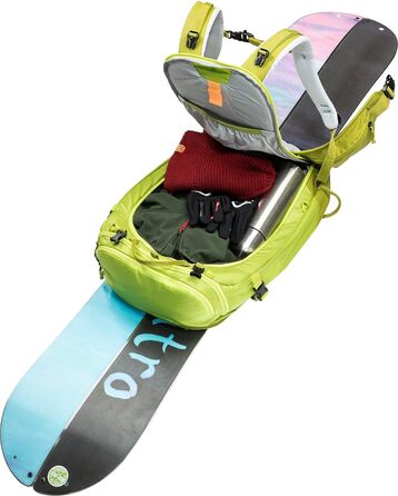 Жіночий туристичний рюкзак Deuter Freerider Pro 32+10 л, для лижних турів, зелено-жовтий