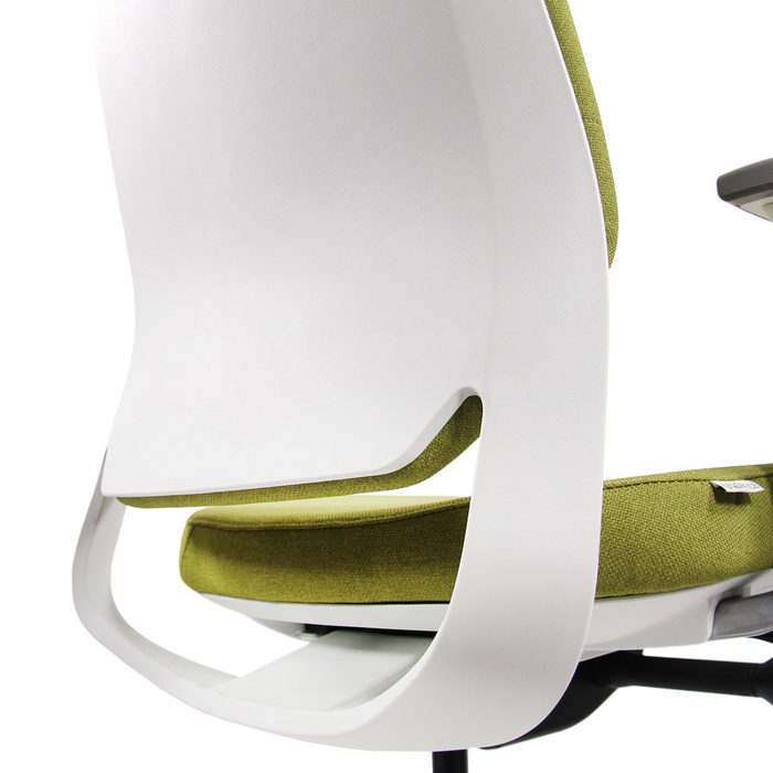 Офісне крісло / поворотне крісло CHIARO T4 WHITE тканина зелена hjh OFFICE