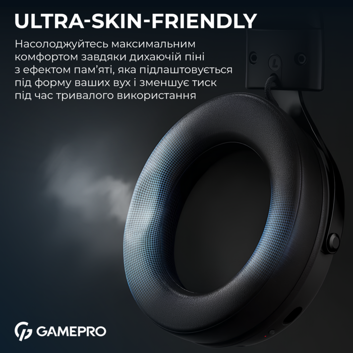 Бездротова ігрова гарнітура GamePro Asgard Skadi (HSW191B)