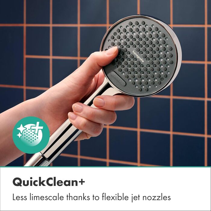 Душова лійка Hansgrohe Activera Select S EcoSmart (8 л/хв) з 2 режимами струменя, антивапняним покриттям, хром, 28033000