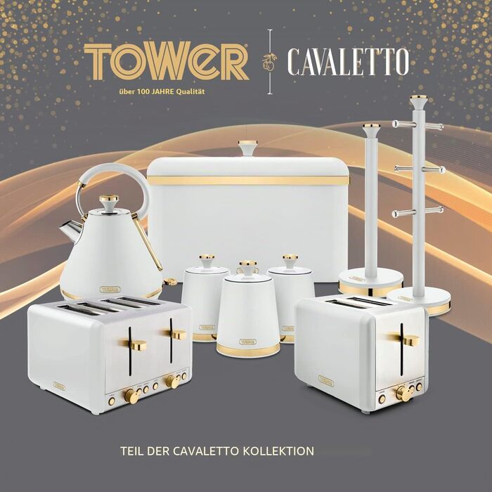 Хлібниця Tower Cavaletto зі знімною кришкою, сталева, великий об'єм, колір Marshmallow-Rosa та Roségold, T826130PNK