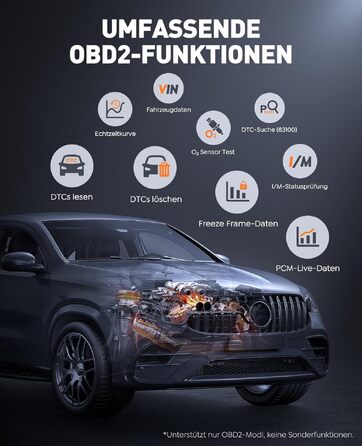 Бустер для авто TREKURE 7000A: Пусковий пристрій 12V з тестером акумулятора та OBD2 діагностикою для бензинових та дизельних двигунів до 10.0L, з LED-ліхтарем