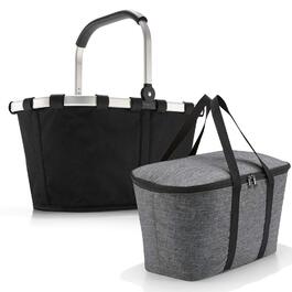 Сумка-холодильник Reisenthel Carrybag з ізотермічною сумкою для покупок (Чорний + Срібний Твіст)