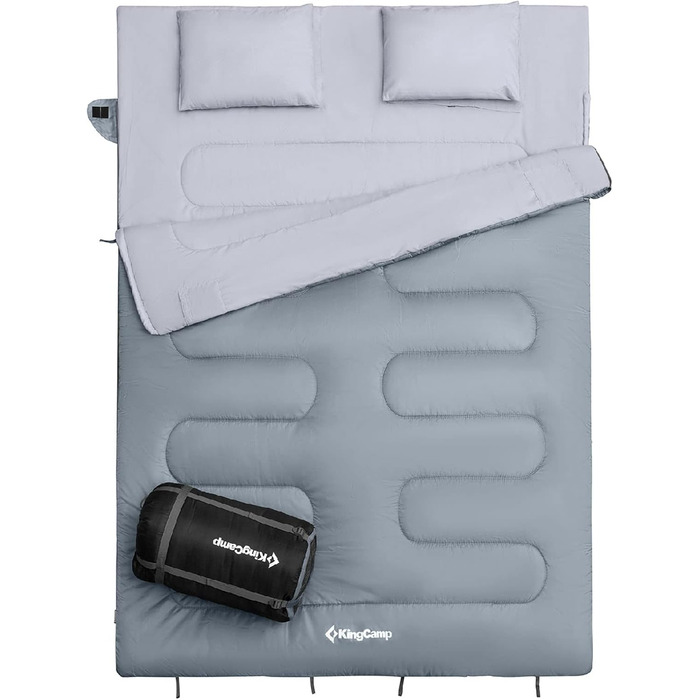 Двомісний спальний мішок KingCamp Oxygen 250 D XL, довгий, до -3°C