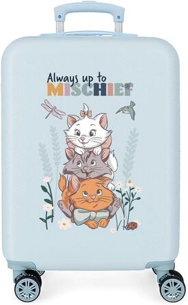 Дитяча валіза Disney Aristocats Before The Bloom, 34×55×20 см, ABS-пластик, 32 л, 4 подвійні колеса, кодовий замок, синя, ручна поклажа