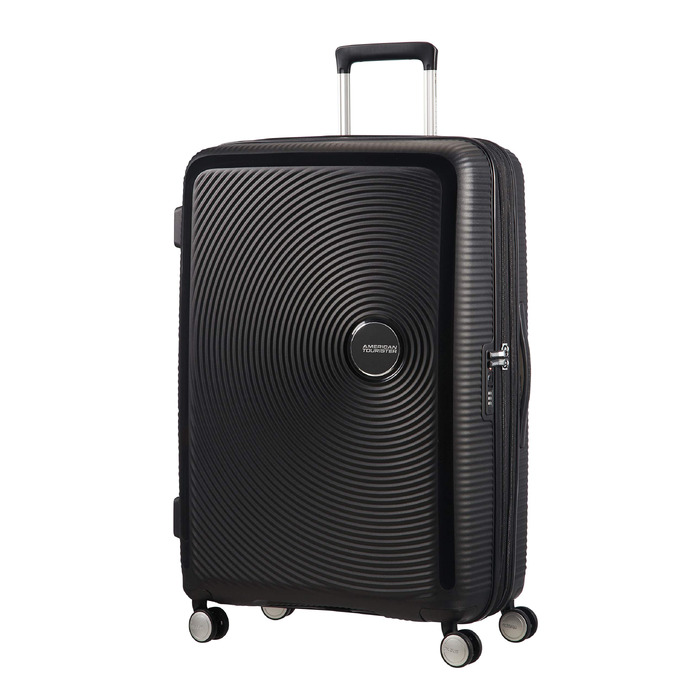 Валіза American Tourister Soundbox Spinner L, розширювана, 77 см, 97/110 л, чорна (Bass Black)