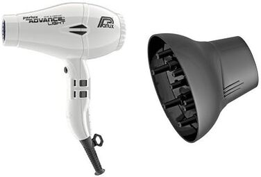 Фен Parlux Advance Light Ceramic & Ionic білий + дифузор Softstyler для Parlux Advance Light