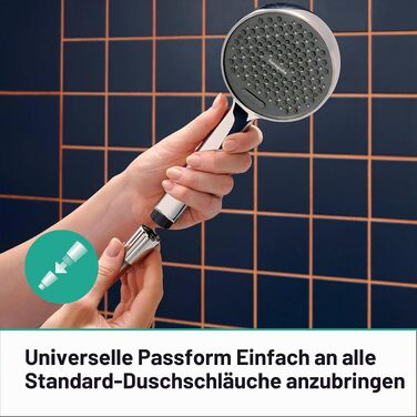 Душова лійка Hansgrohe Activera Select S EcoSmart+ з функцією Antikalk, хром, 8 л/хв, 28033000