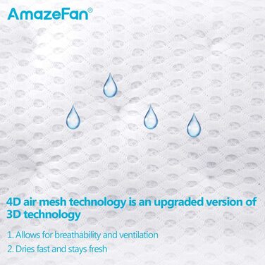Подушка для ванни AmazeFan, розкішна 4D Air Mesh, 7 присосок, для підтримки голови, шиї, спини і плечей, для ванни та домашнього спа